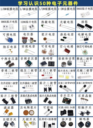 探索丽田电子元器件学习认识套件 从50种实用元件到DIY散件与贴片元件的全记录